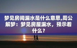 会梦会发现什么坏事情？(梦见漏水预示屋顶可能会)