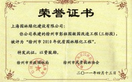 市园林绿化工程有限公司获两项省级荣誉