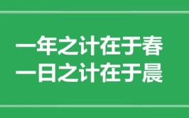 一日之计在于晨什么意思