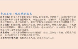 现代铸造技术专业主要学什么