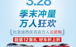 季末冲量万人狂欢比亚迪西区百店万人云团购(万人冲量购车云团比亚迪)