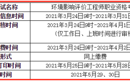 环评工程师报名时间一般在几月