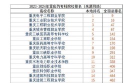 重庆专科学校排名前十名