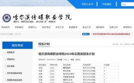 2024哈尔滨传媒职业学院选科要求对照表