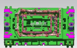 汽车全景天窗顶盖切翻工艺与模具设计(顶盖全景天窗冲孔工序)