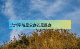 滨州学院是民办大学还是公办大学