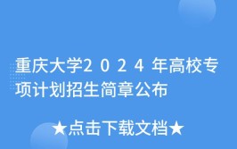 重庆大学2024在渝招1667人物理类选考要求大变新增一招生专业