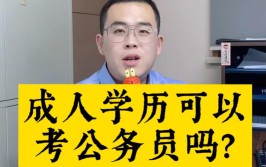 成人大学毕业后可以考公务员吗