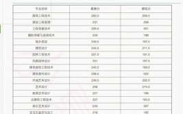 建筑工程技术专业高职专科批次录取分数线