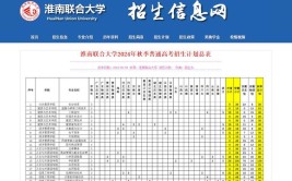 2024淮南联合大学选科要求对照表