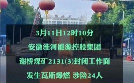 处理37人！安徽谢桥煤矿瓦斯爆炸调查报告公布(工作面瓦斯采煤封闭人员)