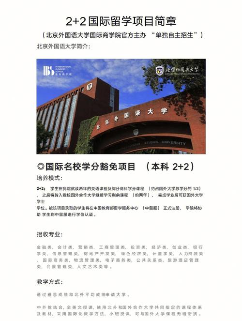 北京外国语大学国际班2+2怎么样 育学科普