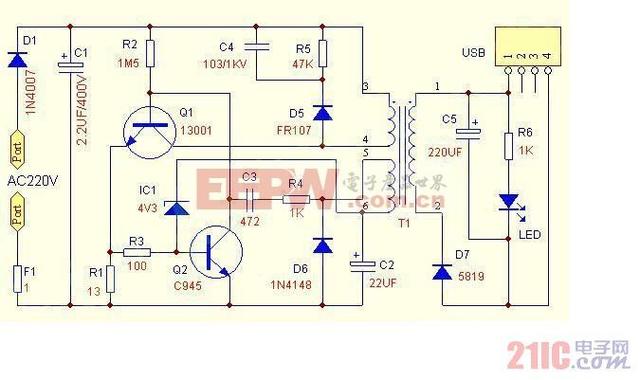 车载USB充电器电路剖析和安全选用(充电器电压电路选用电阻) 汽修知识