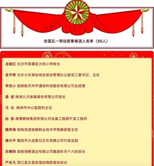 湖南省五一劳动奖状、奖章和湖南省工人先锋号候选对象公示公告(股份有限公司有限公司有限责任公司分公司集团有限公司) 汽修知识