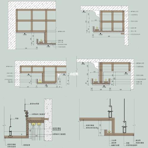 最常用的5个天花大样图(天花最常用大样图施工图双眼皮) 建筑知识