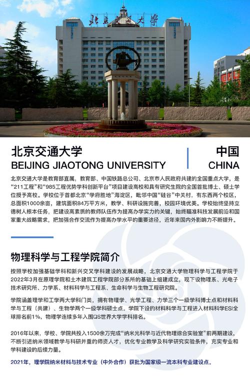 北京交通大学中外合作办学专业有哪些？ 育学科普