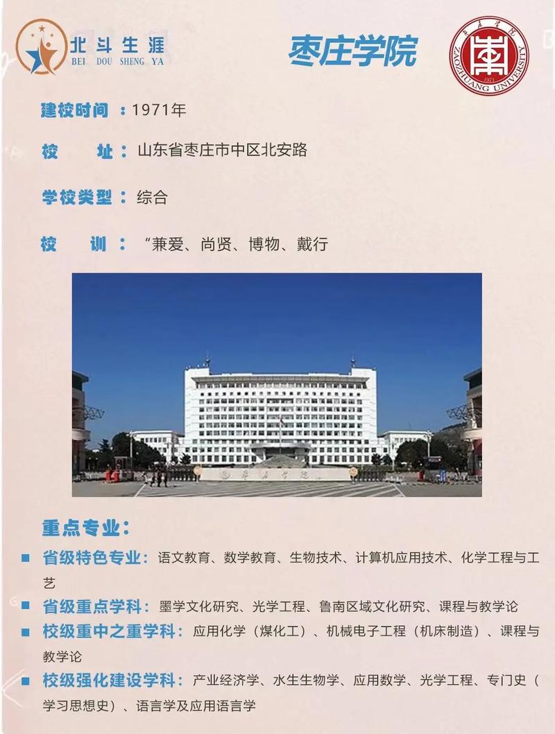 枣庄有哪些省属高校 育学科普