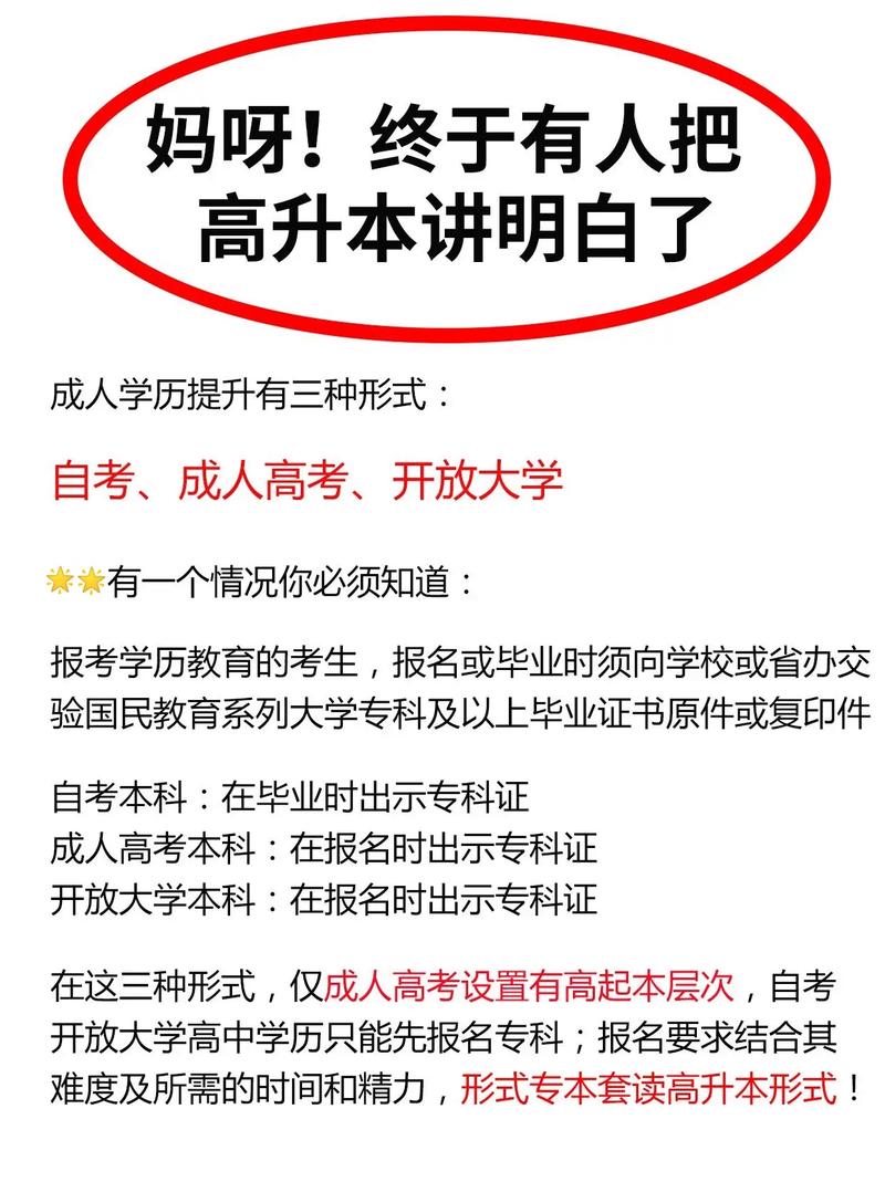 高升本对报考条件有什么规定 育学科普