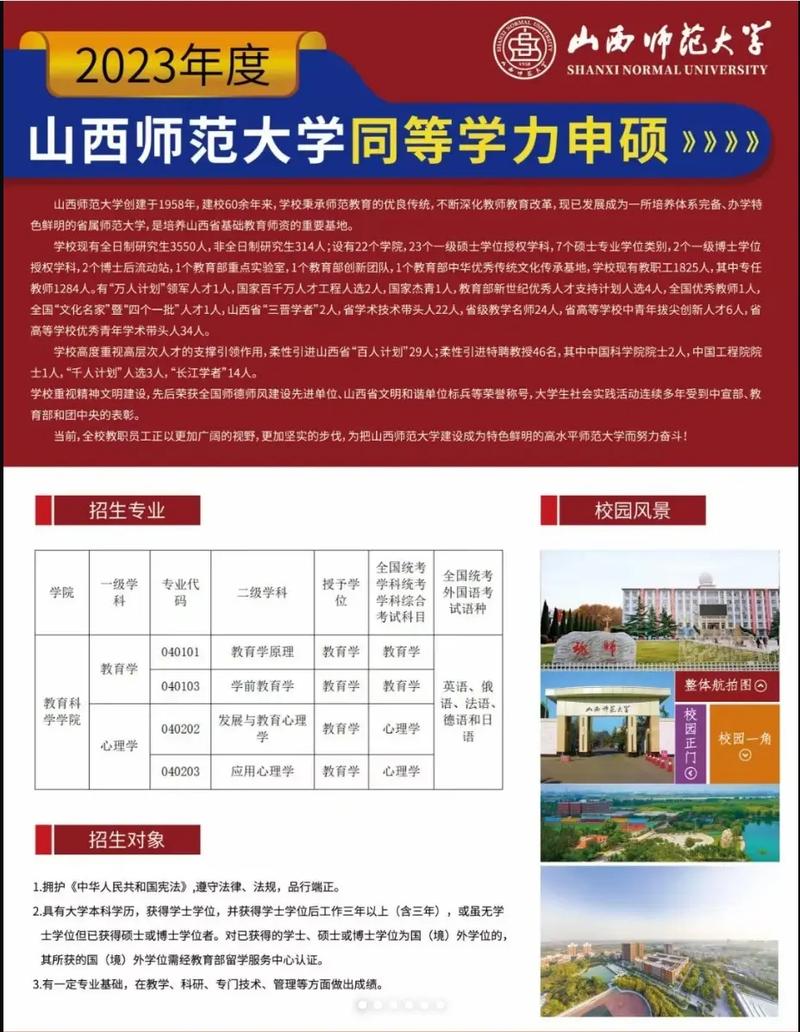 山西哪些学校招收同等学力申硕 育学科普