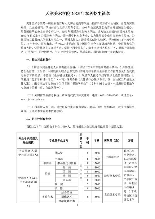 天津美术学院2016年普通本科招生章程 育学科普