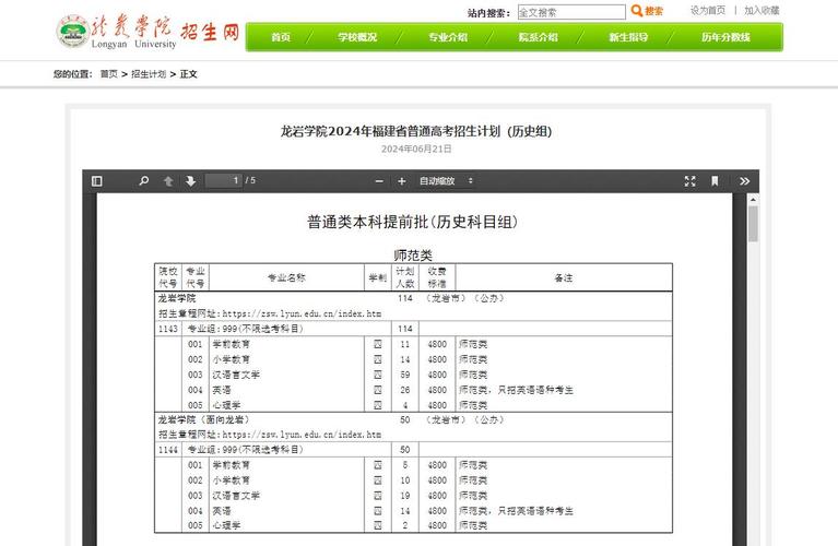 龙岩学院2018年普通高考招生章程 育学科普