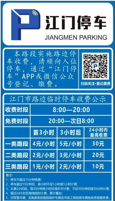 江门这8个路段停车位正式收费(路段收费崇文停车位金沙) 汽修知识