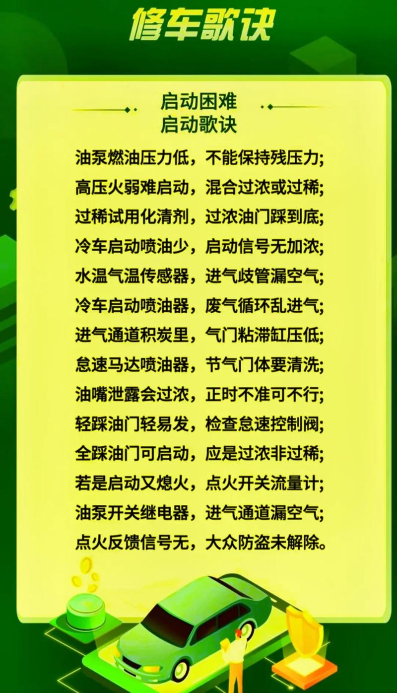 看这个维修口诀(口诀过高检查新能源修车) 汽修知识 看这个维修口诀(口诀过高检查新能源修车) 汽修知识