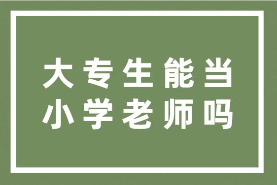 大专生能当小学老师吗 学类资讯