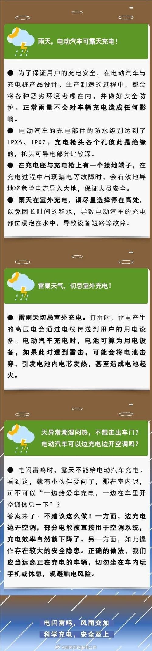 雨天不能充电，有这种说法吗？(充电漏电电动汽车雨天都是) 汽修知识