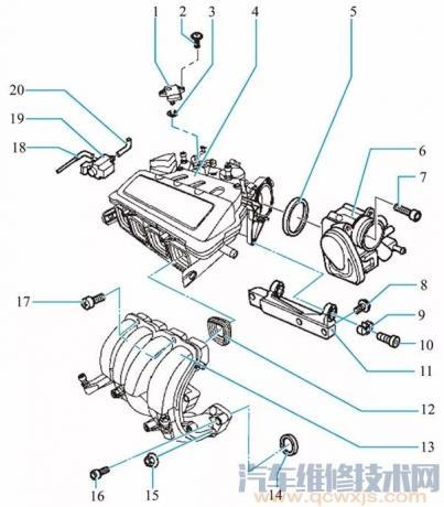 怎样更换进气歧管？(歧管部件更换箭头燃油) 汽修知识