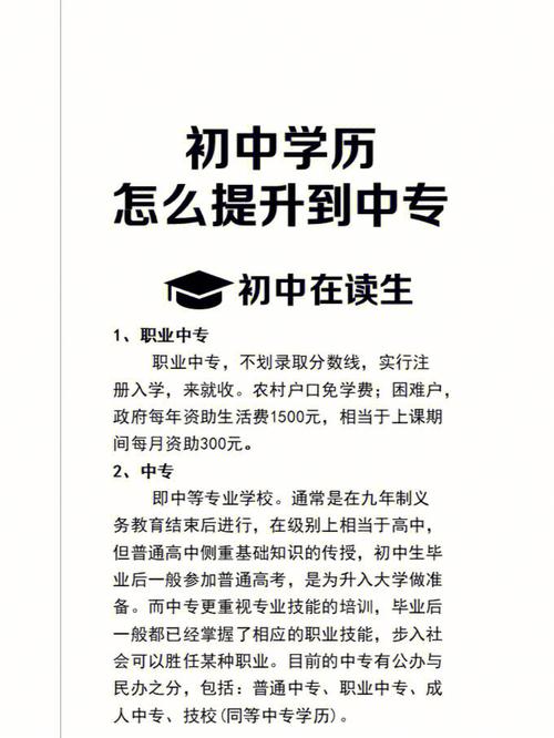 往届初中毕业生怎么提高学历？ 学类资讯