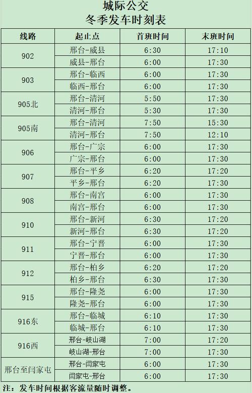 邢台县山区公交运营线路、票价来了(石门依次抗大到达出发) 汽修知识