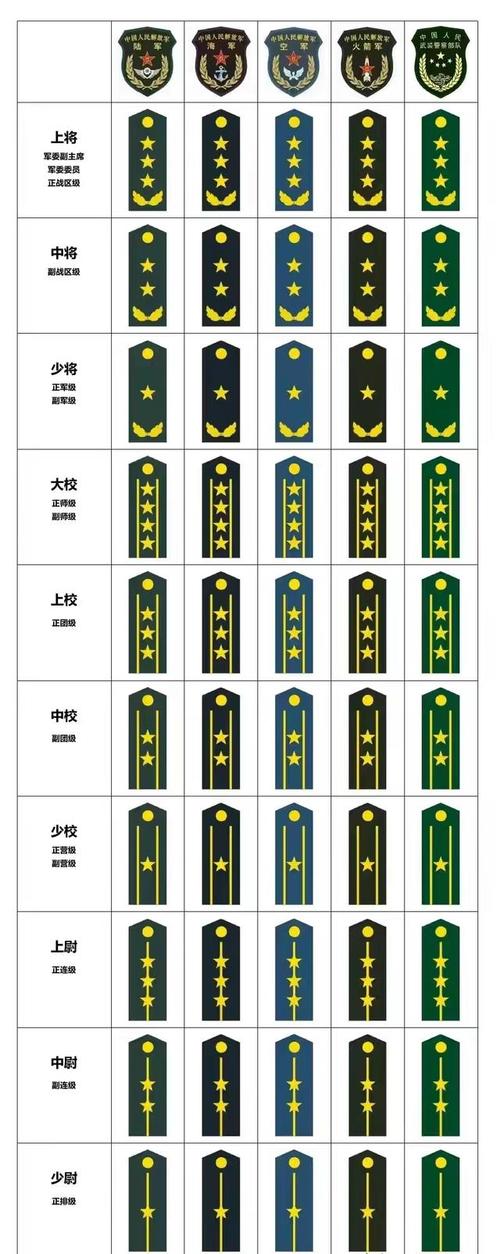 军衔等级划分 学类资讯