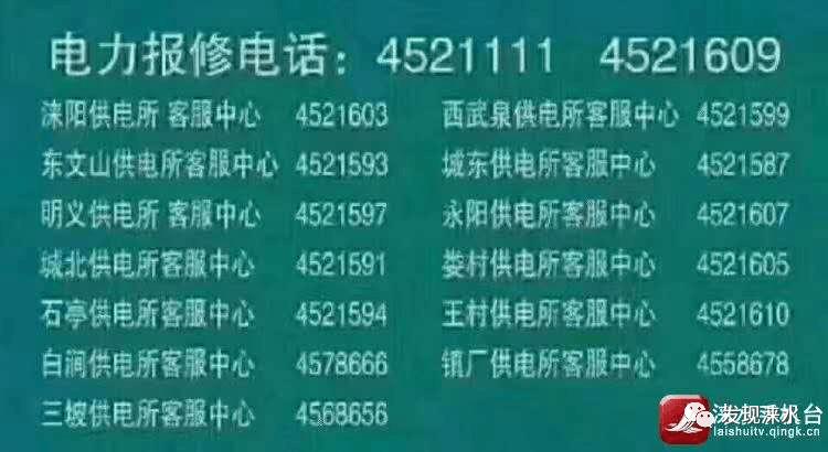 请打这3个电话(供水燃气用电负荷抢修管网) 汽修知识