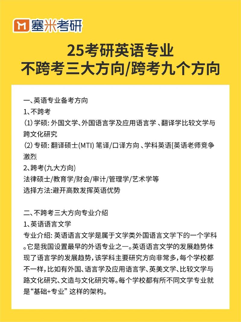 英语专业跨专业考研有哪些方向 学类资讯