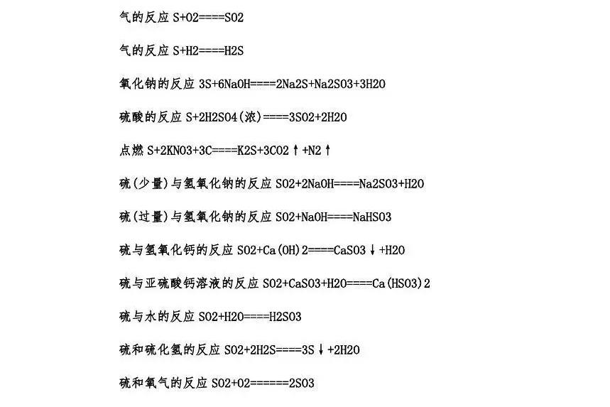 硫在空气中燃烧的化学方程式 学类资讯