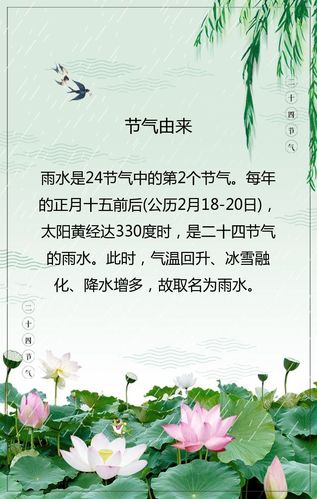 雨水节气的含义是什么意思 学类资讯