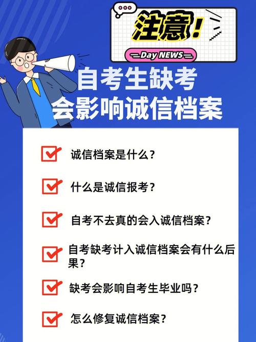 自考诚信档案被记录有什么影响 学类资讯