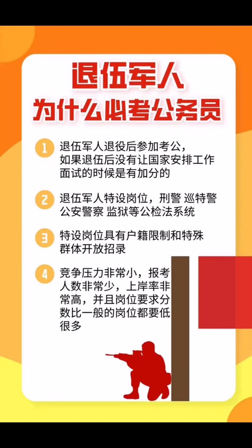 退伍军人考公务员政策 学类资讯