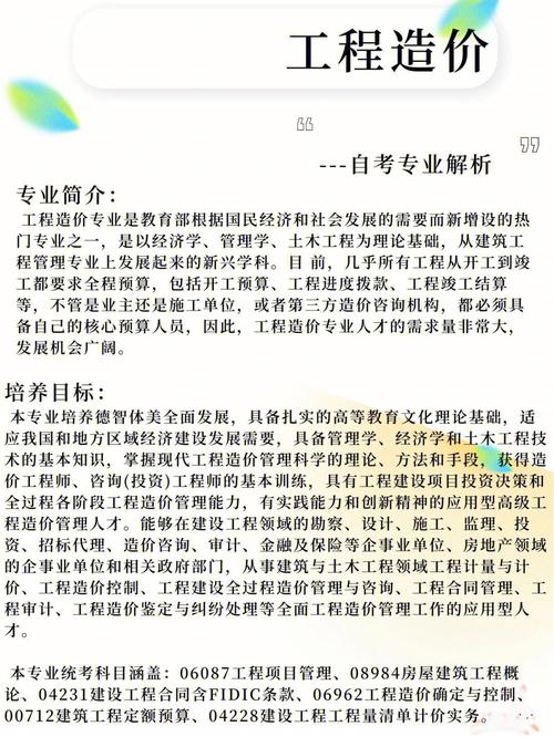 工程造价专业学什么揭秘这一热门专业的奥秘 范文模稿