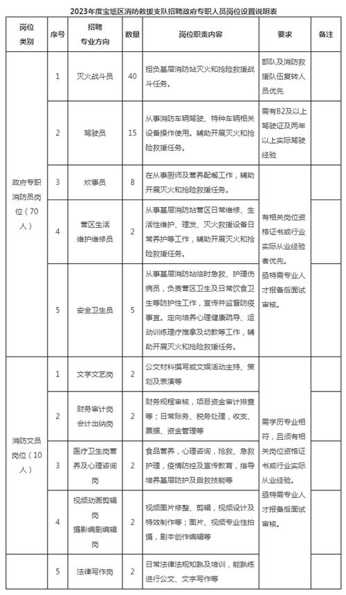 宝坻招直签政府专职消防员消防文员80人明日开始接受报名 范文模稿